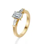Pierścionek z prostokątnym diamentem
