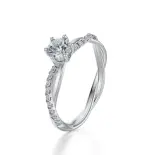 Pierścionek złoty z diamentami Pierścionek złoty z diamentami