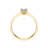 Pierścionek diament szlif princessa