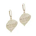 Złote kolczyki ażurowe liście Złote kolczyki ażurowe liście