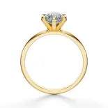 Złoty pierścionek z dużym diamentem Złoty pierścionek z dużym diamentem