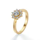 Pierścionek złoty z diamentami Pierścionek złoty z diamentami