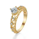 Pierścionek z kwadratowym diamentem