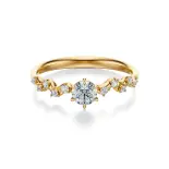 Pierścionek złoty z diamentami