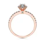 Pierścionek zaręczynowy różowe złoto