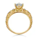 Pierścionek z kwadratowym diamentem