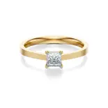 Pierścionek diament szlif princessa Pierścionek diament szlif princessa