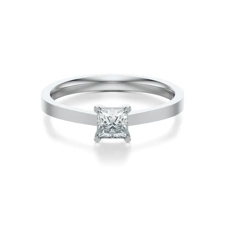 Pierścionek diament szlif princessa Pierścionek diament szlif princessa