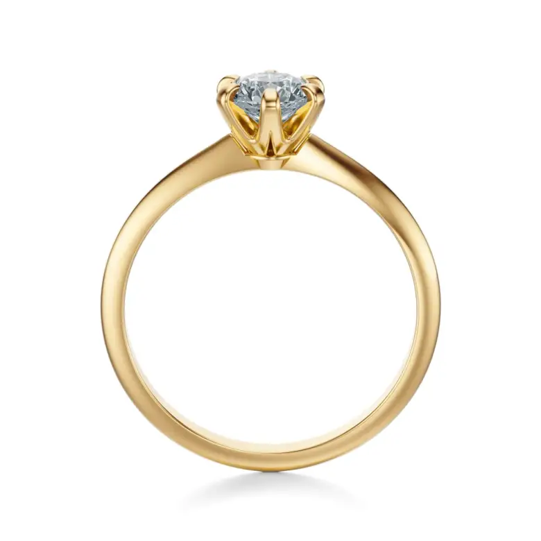 Złoty pierścionek z dużym diamentem Złoty pierścionek z dużym diamentem