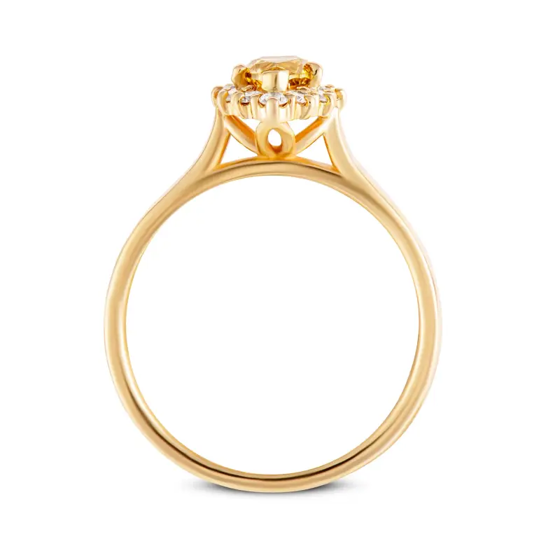 Pierścionek z żółtym diamentem Pierścionek z żółtym diamentem