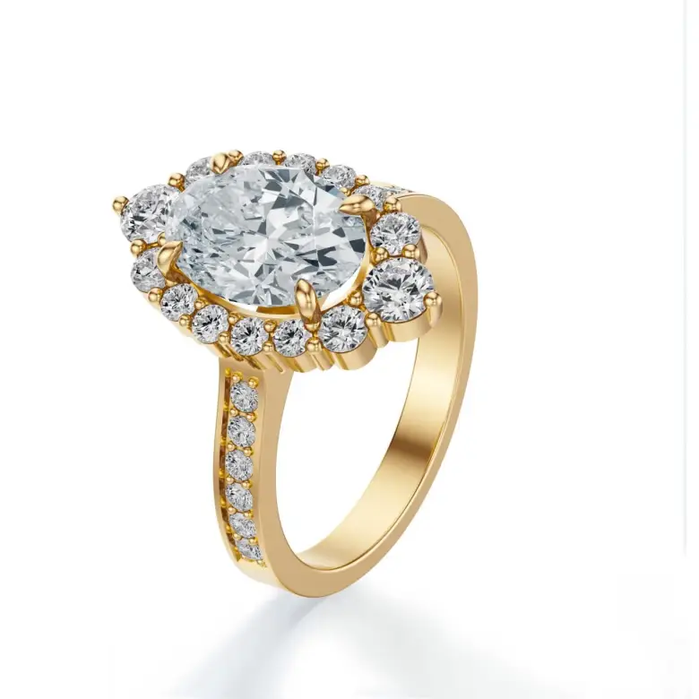 Pierścionek z owalnym diamentem Pierścionek z owalnym diamentem