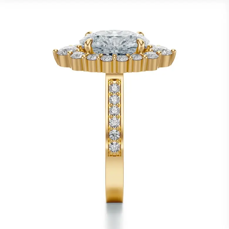 Pierścionek z owalnym diamentem Pierścionek z owalnym diamentem