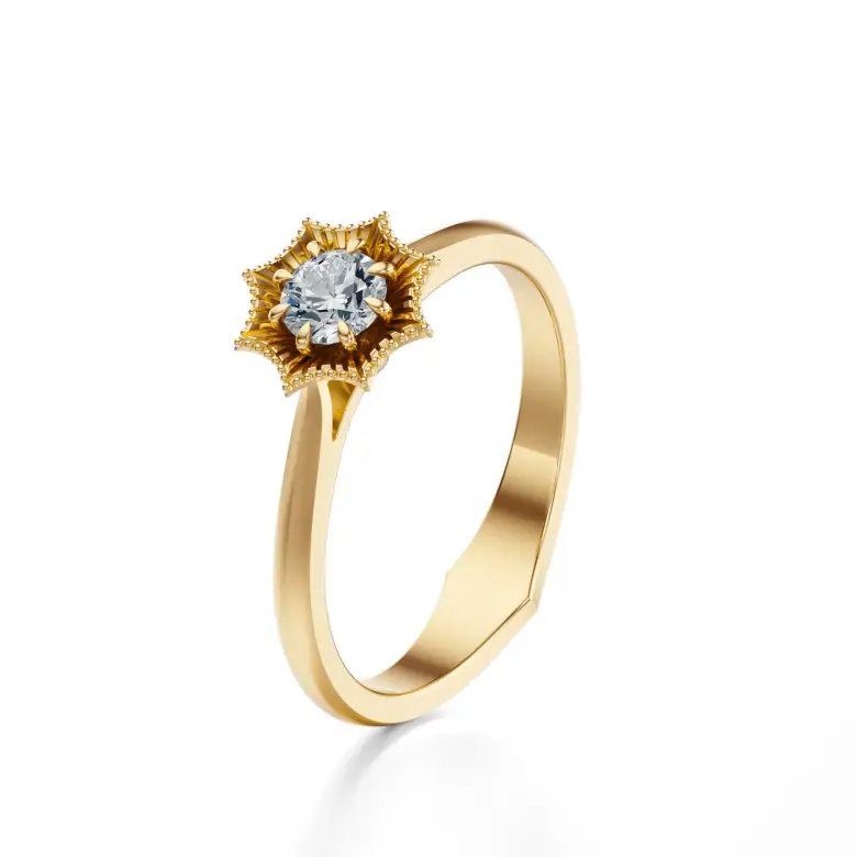 Złoty pierścionek zaręczynowy Złoty pierścionek zaręczynowy