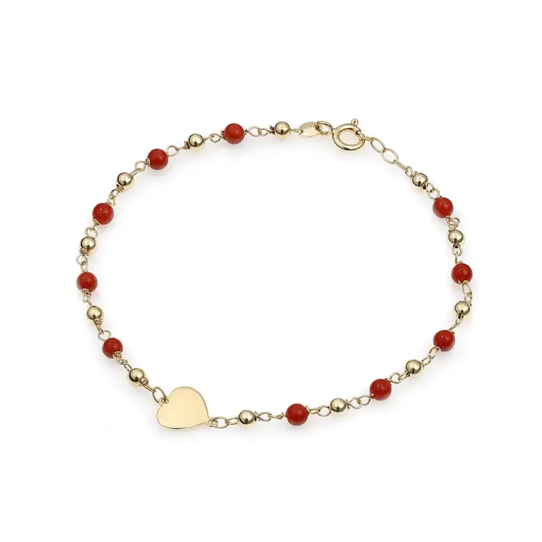 Bransoletka z koralem naturalnym Bransoletka z koralem naturalnym