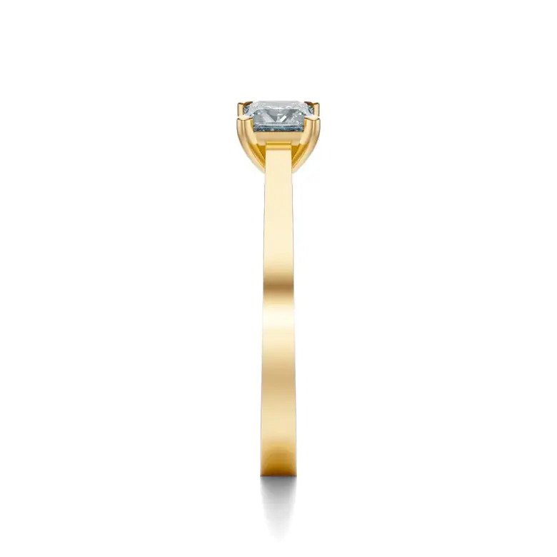 Pierścionek diament szlif princessa