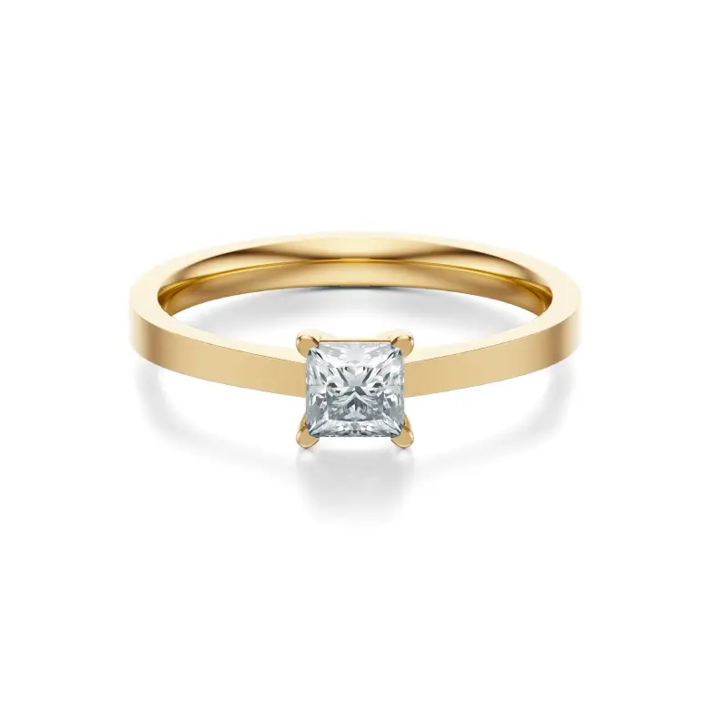 Pierścionek diament szlif princessa Pierścionek diament szlif princessa