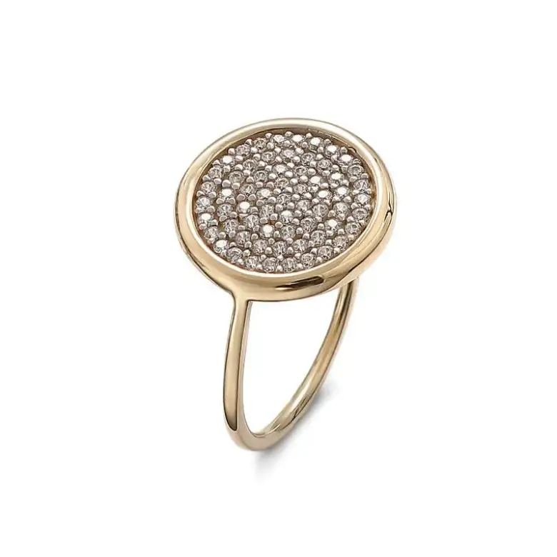 złoty pierścionek koło wysadzane cyrkoniami złoty pierścionek koło wysadzane cyrkoniami