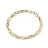 Bransoletka z białego i żółtego złota