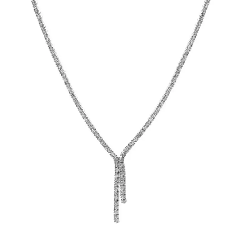 Naszyjnik srebrny z cyrkoniami