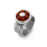 Srebrny pierścionek z koralem Srebrny pierścionek z koralem