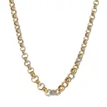 Gruby złoty naszyjnik z cyrkoniami