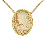 Kamea naszyjnik złoty Kamea naszyjnik złoty