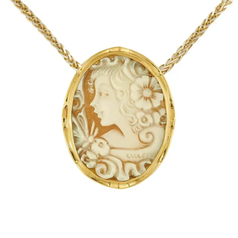 Kamea naszyjnik złoty Kamea naszyjnik złoty