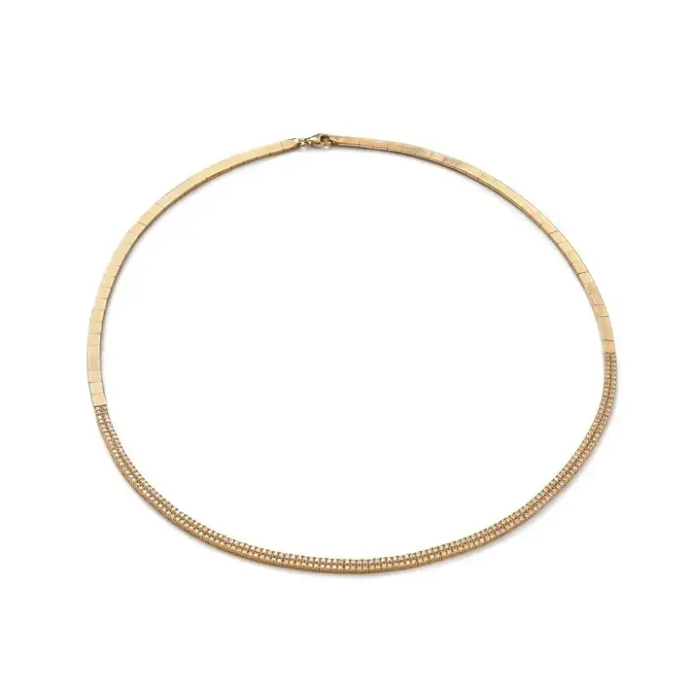 naszyjnik ze złota wysadzany cyrkoniami