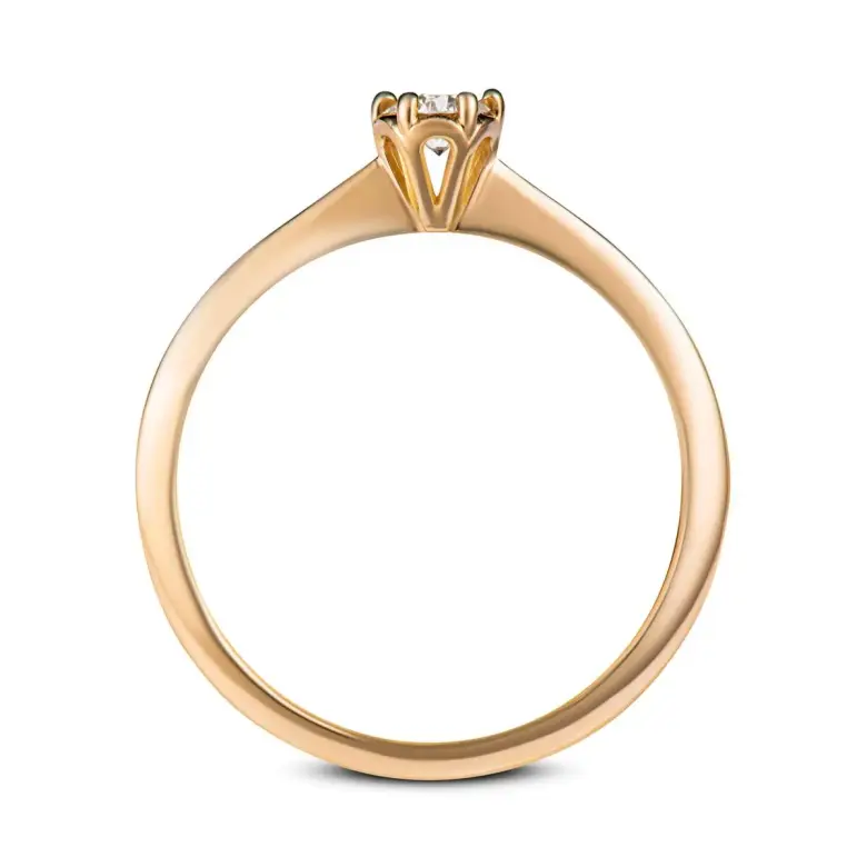 Złoty pierścionek zaręczynowy z diamentem-1652 Złoty pierścionek zaręczynowy z diamentem-1652