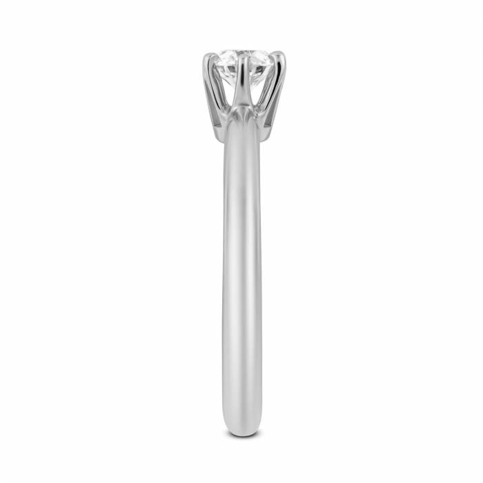 pierścionek z białego złota z diamentem 0,15 ct-1721