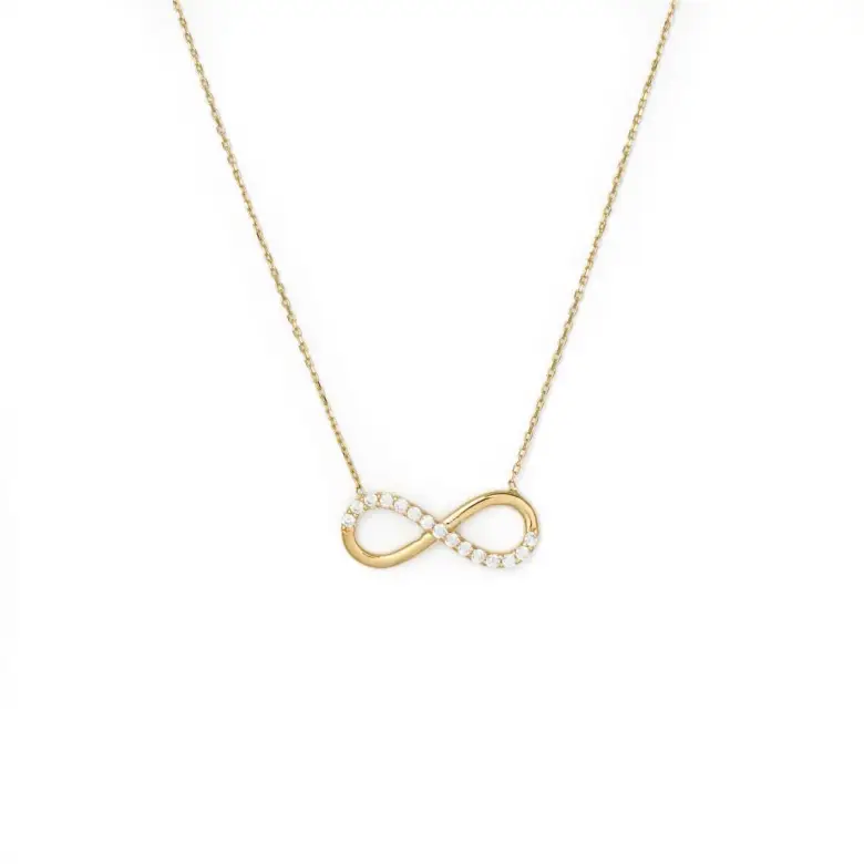 Celebrytka złota nieskończoność