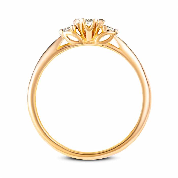 pierścionek złoty z diamentami 0,23 ct-1888