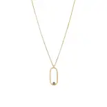 naszyjnik złoty celebrytka z czarną cyrkonią