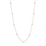 Złota celebrytka naszyjnik z kuleczkami