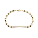 Bransoletka ze złota wysadzana cyrkoniami Bransoletka ze złota wysadzana cyrkoniami