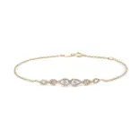 Złota bransoletka z cyrkoniami