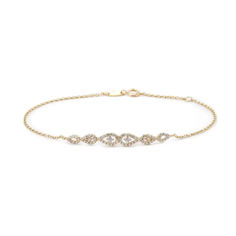 Złota bransoletka z cyrkoniami
