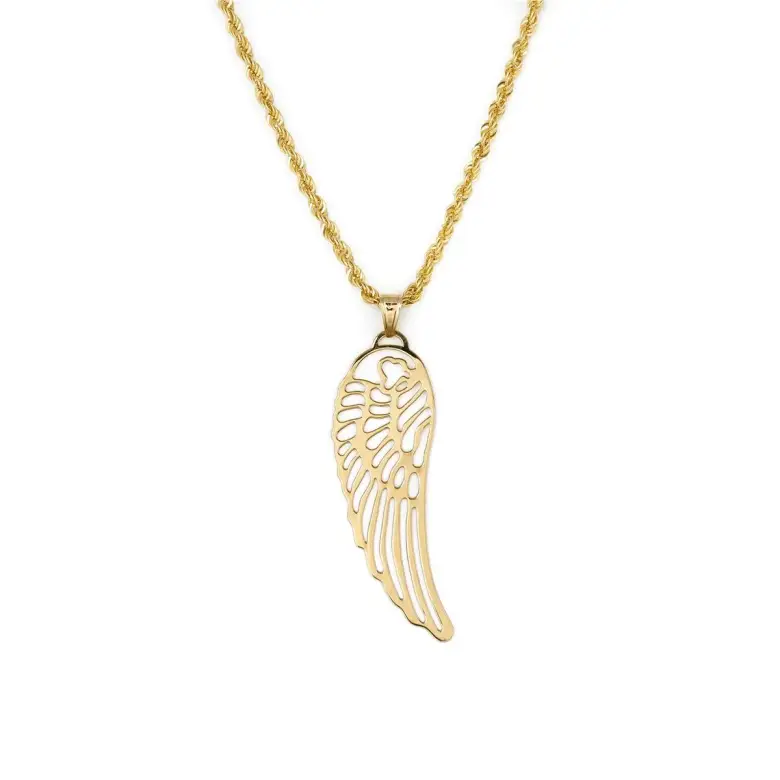 Złota zawieszka skrzydło anioła Złota zawieszka skrzydło anioła