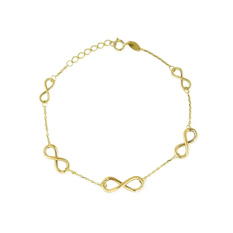 Złota bransoletka z nieskończonością Złota bransoletka z nieskończonością