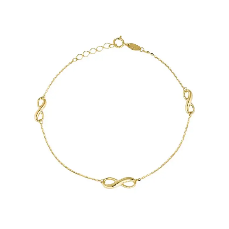 Złota bransoletka z nieskończonością Złota bransoletka z nieskończonością