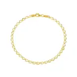 Bransoletka złota z dwukolorowymi serduszkami Bransoletka złota z dwukolorowymi serduszkami