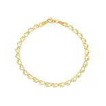 Bransoletka złota z dużymi serduszkami Bransoletka złota z dużymi serduszkami