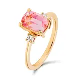 Złoty pierścionek z turmalinem Złoty pierścionek z turmalinem