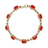 bransoletka złota z koralem-2494 bransoletka złota z koralem-2494