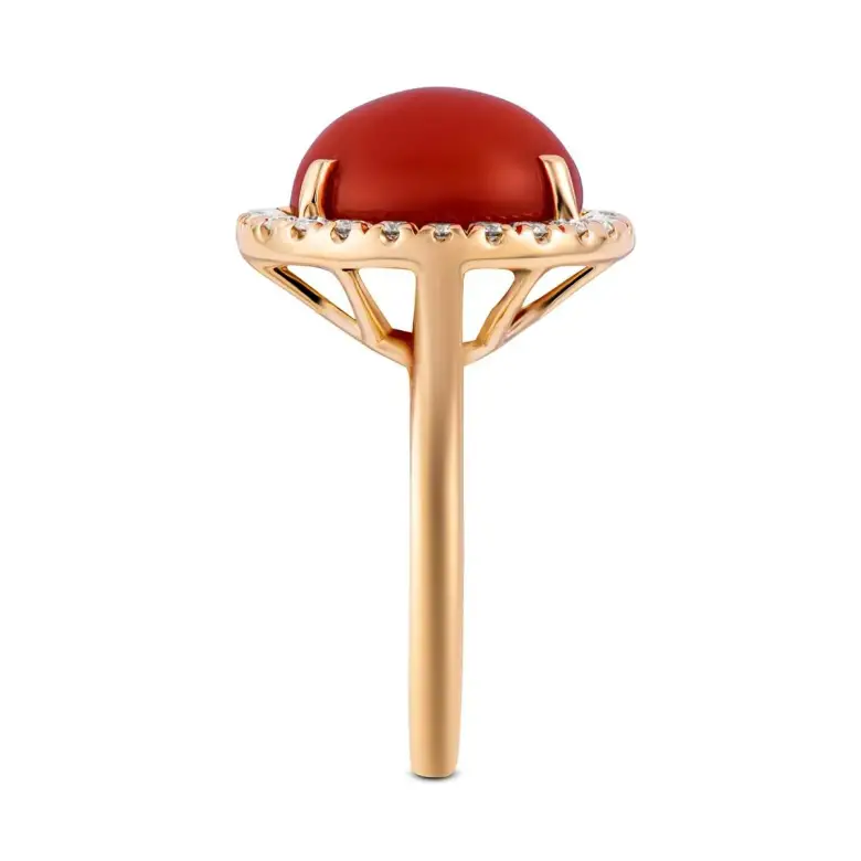 Pierścionek z koralem naturalnym -2859 Pierścionek z koralem naturalnym -2859