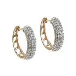 Złote kolczyki z diamentami Złote kolczyki z diamentami