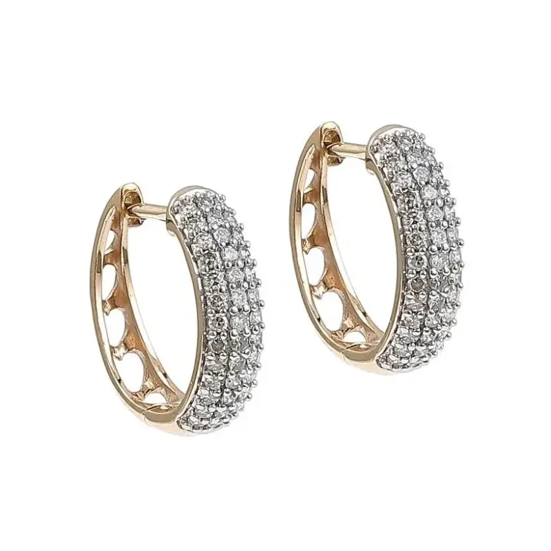 Złote kolczyki z diamentami Złote kolczyki z diamentami