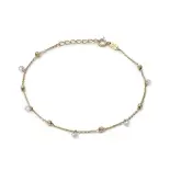 Złota bransoletka z kamyczkami Złota bransoletka z kamyczkami