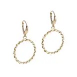 Złote kolczyki wiszące koła