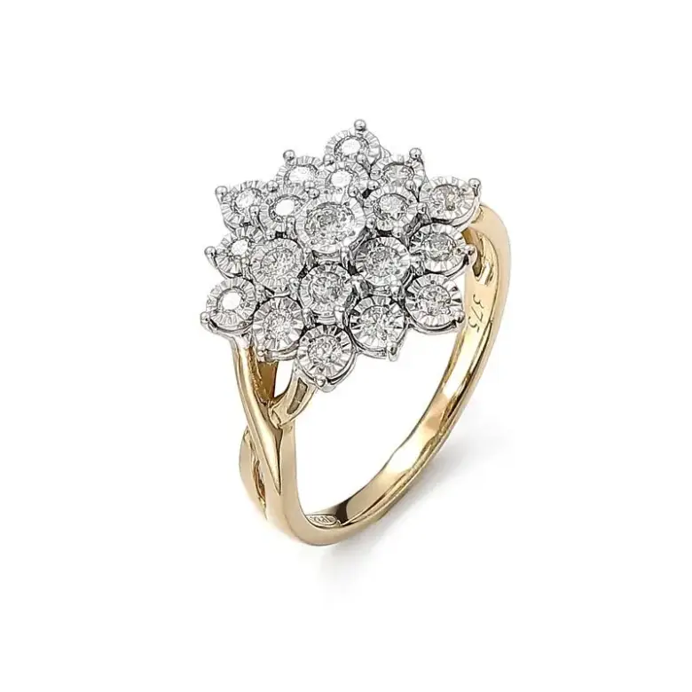 Złoty pierścionek z diamentami-3009 Złoty pierścionek z diamentami-3009